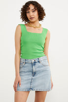 Kalın Askılı Basic Triko Atlet - Fıstık Yeşili (1) Sementa