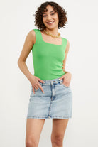 Kalın Askılı Basic Triko Atlet - Fıstık Yeşili (3) Sementa