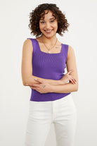 Kalın Askılı Basic Triko Atlet - Mor (1) Sementa