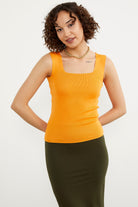 Kalın Askılı Basic Triko Atlet - Oranj (1) Sementa