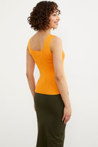 Kalın Askılı Basic Triko Atlet - Oranj (4) Sementa