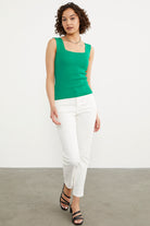 Kalın Askılı Basic Triko Atlet - Yeşil (3) Sementa