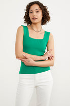 Kalın Askılı Basic Triko Atlet - Yeşil (2) Sementa