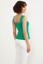 Kalın Askılı Basic Triko Atlet - Yeşil (7) Sementa