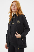 Kapitone Detaylı Yelekli Üçlü Eşofman Takım - Siyah (4) Sementa