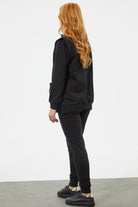 Kapitone Detaylı Yelekli Üçlü Eşofman Takım - Siyah (8) Sementa