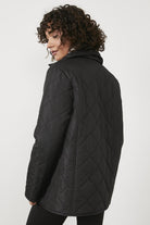 Kapitone Rahat Kalıp İçi Peluş Mont - Siyah (5) Sementa