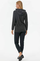 Kapüşonlu Arkası Uzun Triko Kazak - Antrasit (5) Sementa