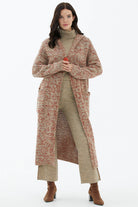 Kapüşonlu Cepli Triko Hırka - Bej (3) Sementa