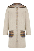 Kadın Kapüşonlu Fermuarlı Triko Ceket - Bej (3) Sementa