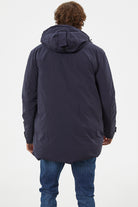 Kapüşonlu Kol Detaylı Şişme Mont - Lacivert (6) Sementa