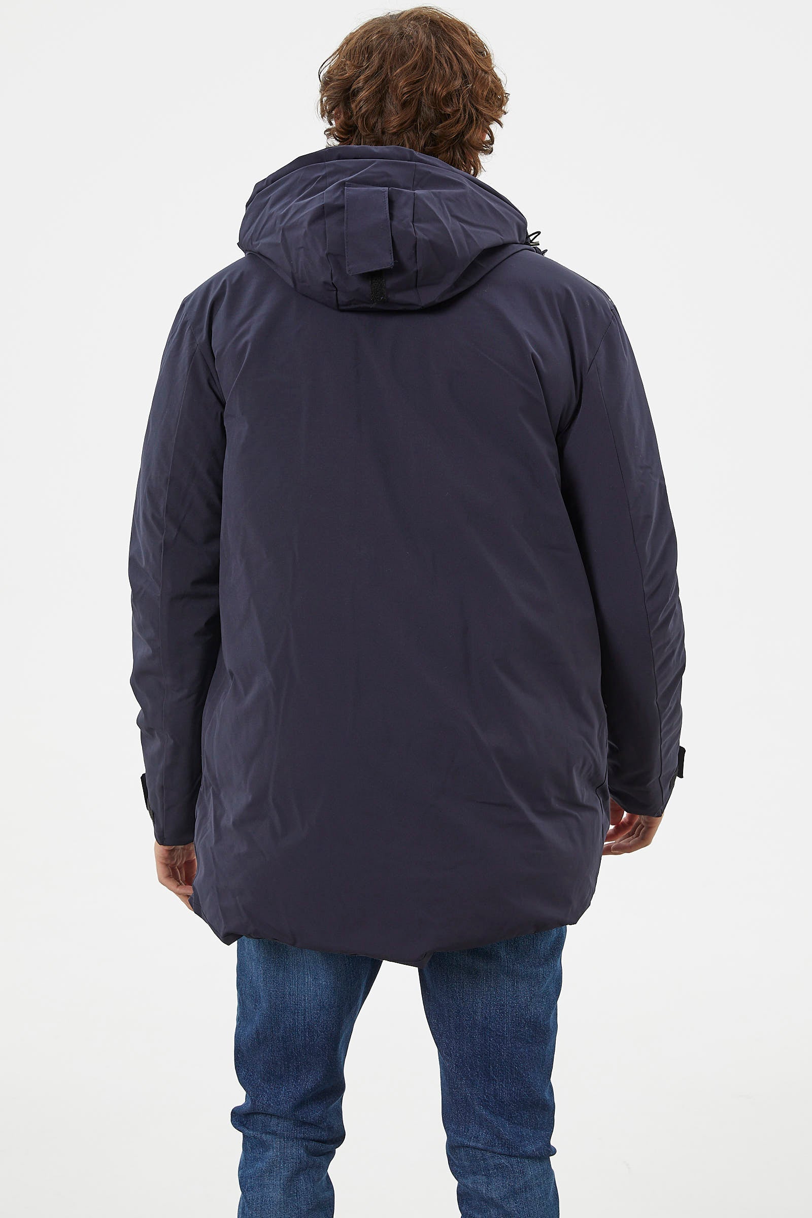 Kapüşonlu Kol Detaylı Şişme Mont - Lacivert (6) Sementa