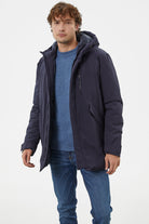 Kapüşonlu Kol Detaylı Şişme Mont - Lacivert (1) Sementa