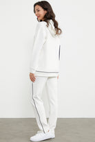 Kelebek Baskılı Oversize Scuba Eşofman Takım - Ekru (5) Sementa