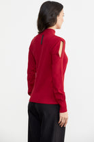 Kol Detaylı Triko Kazak - Kırmızı (5) Sementa