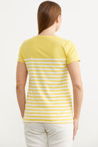 Marine Düğme Detaylı Tişört - Sarı (4) Sementa