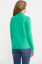 Metal Düğme Detaylı Triko Kazak - Yeşil - Sementa