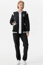 Metal Fermuarlı Blok Renk Eşofman Takım - Siyah (2) Sementa