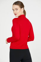 Omuz Aksesuarlı Triko Kazak - Kırmızı (4) Sementa