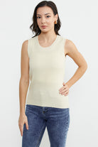 Petek Motifli Triko Süveter - Kemik (1) Sementa