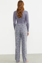 Polar Desenli Kışlık Tek Alt - Füme - Sementa