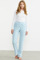 Polar Desenli Kışlık Tek Alt - Mavi - Sementa