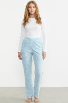 Polar Desenli Kışlık Tek Alt - Mavi - Sementa