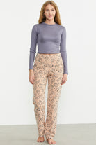 Polar Desenli Kışlık Tek Alt - Pudra - Sementa