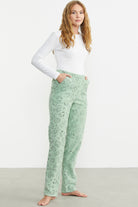 Polar Desenli Kışlık Tek Alt - Yeşil - Sementa