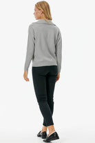 Polo Yaka Cepli Triko Kazak - Açık Gri (4) Sementa