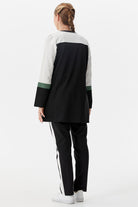 Rahat Kalıp Üçlü Tunik Eşofman Takım - Siyah (7) Sementa