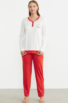 Renk Geçişli Rahat Kalıp Pijama Takım - Mercan - Sementa