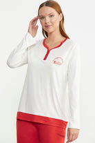 Renk Geçişli Rahat Kalıp Pijama Takım - Mercan - Sementa