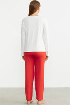 Renk Geçişli Rahat Kalıp Pijama Takım - Mercan - Sementa