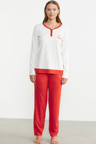 Renk Geçişli Rahat Kalıp Pijama Takım - Mercan - Sementa