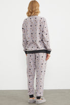 Renkli Puantiyeli Polar Eşofman Takım - Pudra (7) Sementa