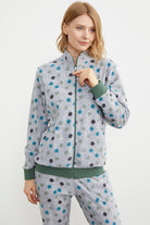 Renkli Puantiyeli Polar Eşofman Takım - Yeşil (5) Sementa