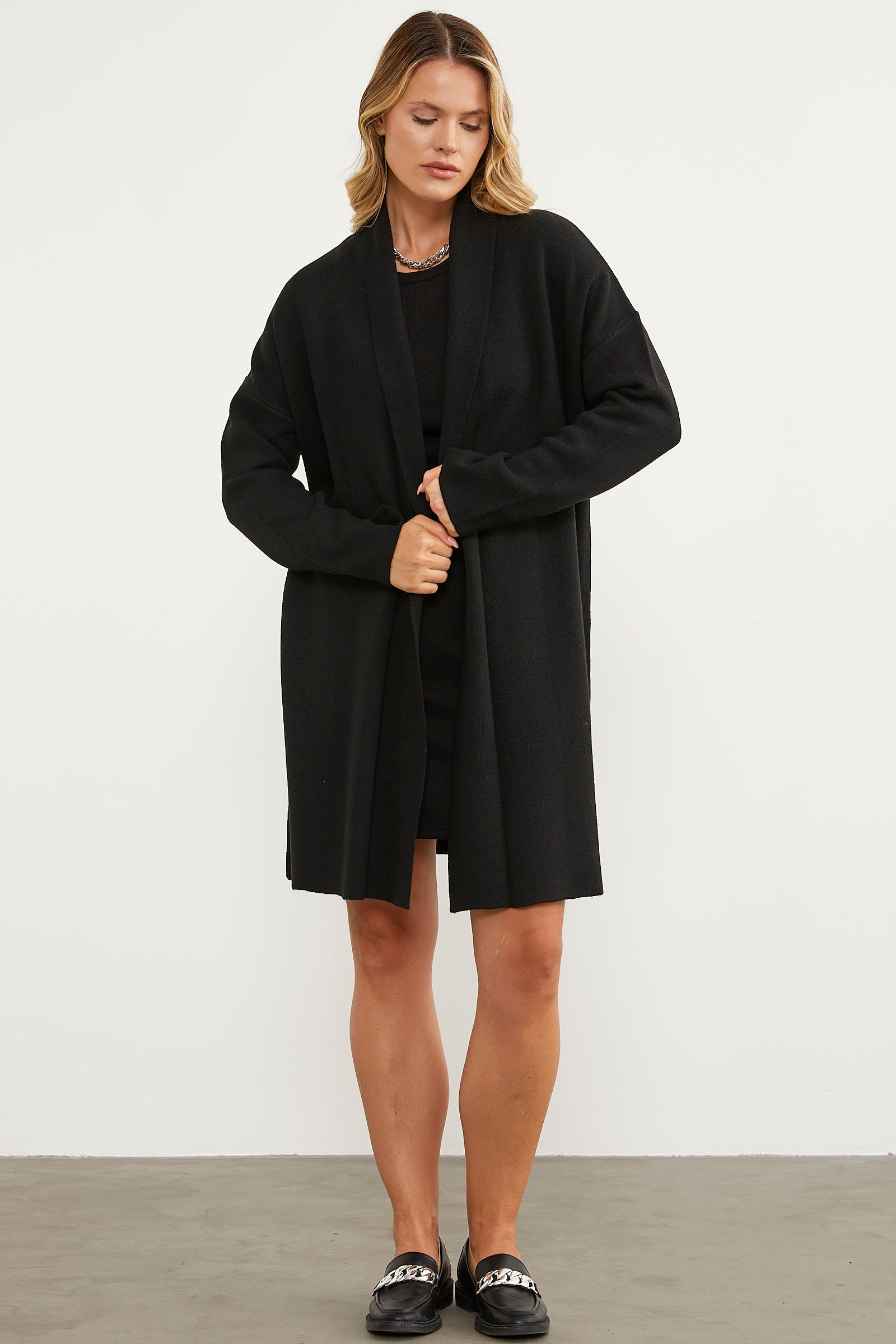 plus size shawl collar cardigan