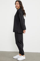 Scuba Oversize Nakışlı Eşofman Takım - Siyah (6) Sementa