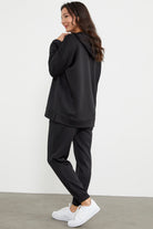 Scuba Oversize Nakışlı Eşofman Takım - Siyah (7) Sementa