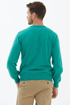 Sıfır Yaka Triko Kazak - Yeşil (4) Sementa