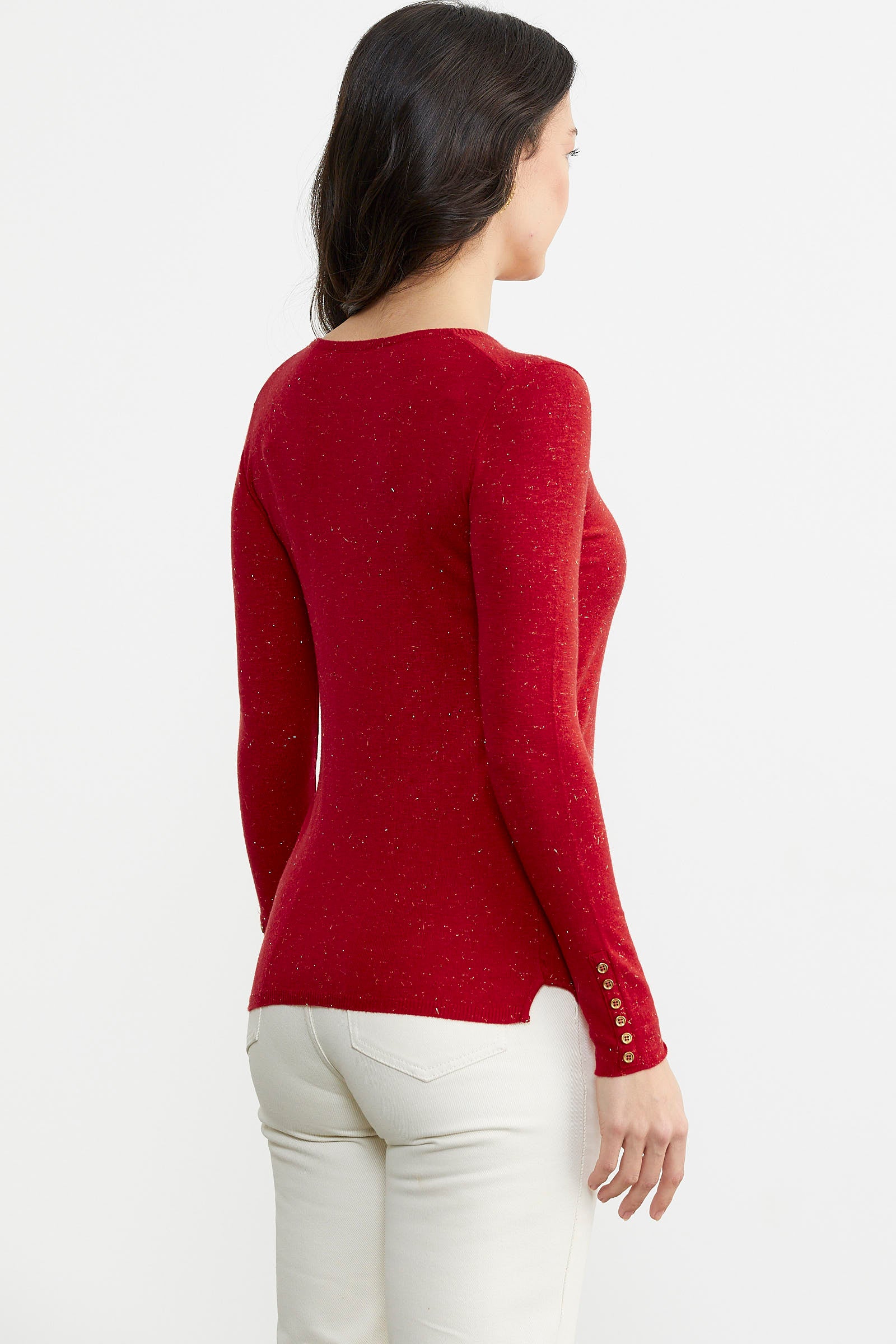 Simli Basic Triko Hırka - Kırmızı (5) Sementa