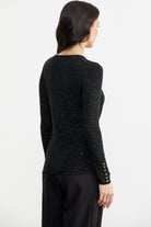 Simli Basic Triko Hırka - Siyah (5) Sementa