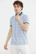 Slim Fit Polo Yaka Desenli Tişört - Lacivert (3) Sementa