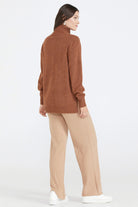 Tam Balıkçı Kadın Triko Kazak - Taba (4) Sementa