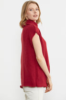 Tam Balıkçı Kısa Kol Triko Kazak - Kırmızı (4) Sementa