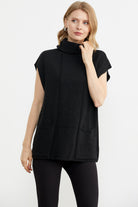 Tam Balıkçı Kısa Kol Triko Kazak - Siyah (4) Sementa