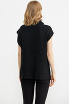 Tam Balıkçı Kısa Kol Triko Kazak - Siyah (5) Sementa