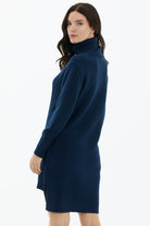 Tam Balıkçı Yaka Triko Tunik - Lacivert (4) Sementa