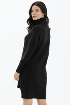 Tam Balıkçı Yaka Triko Tunik - Siyah (3) Sementa